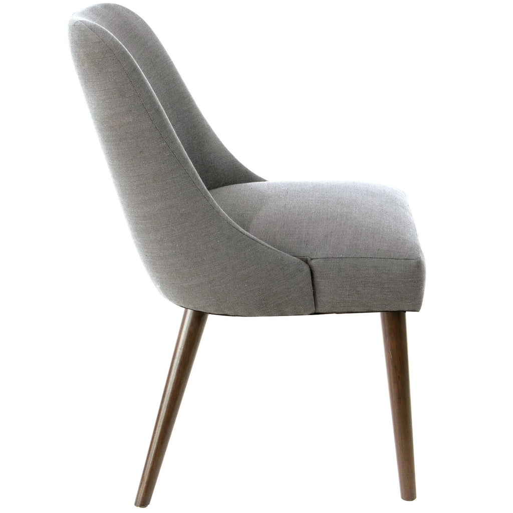 Linen Rounded Back Dining Chair Gray J4630