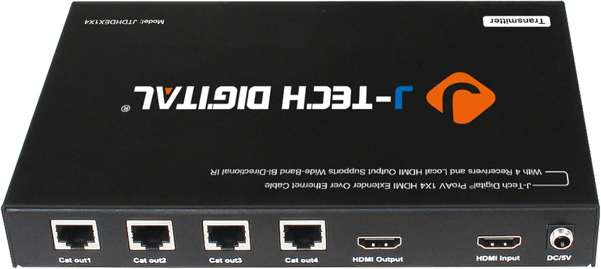 1X8 HDMI Extender Amplifier Splitter Over Ethernet Cable with Bi-Direction IR and EDID Functions Q132