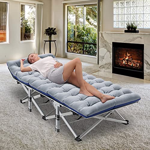 Oversized Folding Camping Cot with Mat & Carrying Bag R118