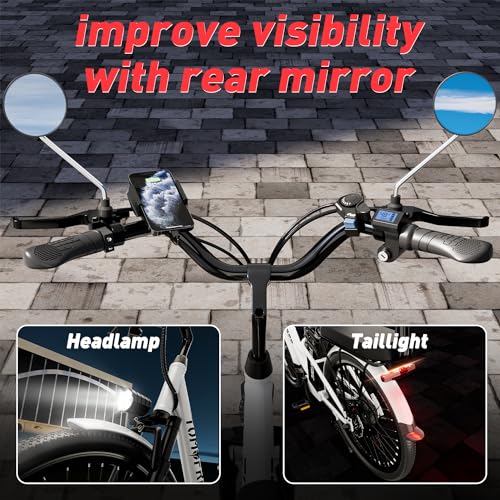 White 24" 500W 48V 20Ah 7-Speed Electric Cruiser Bike D949