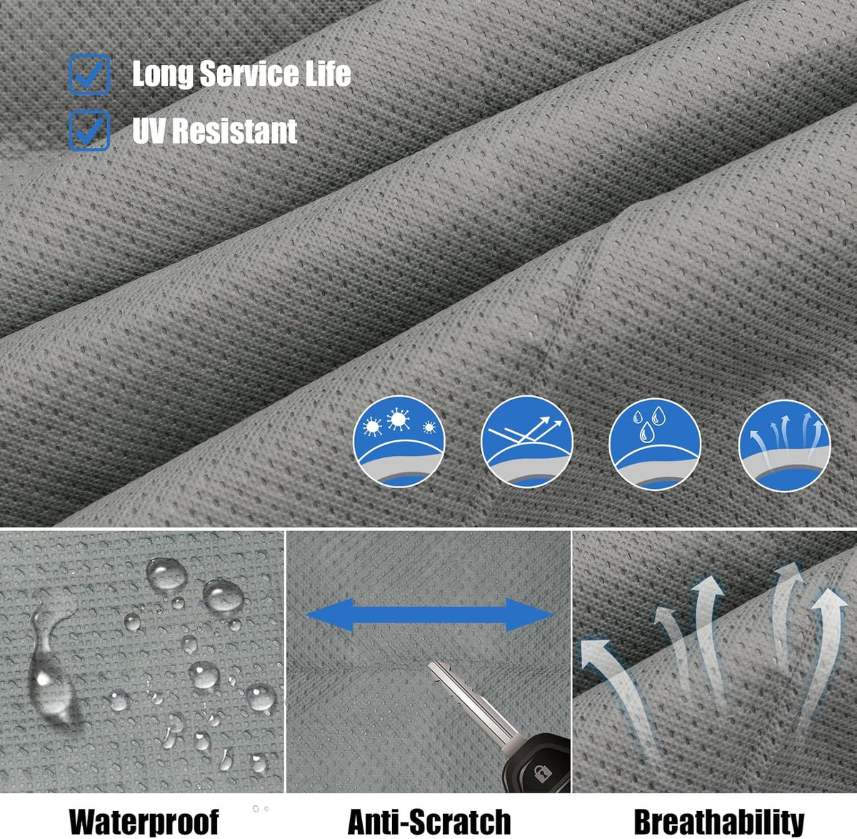 6 Layers Windproof UV Resistant RV Cover 27'1''-30' D854913