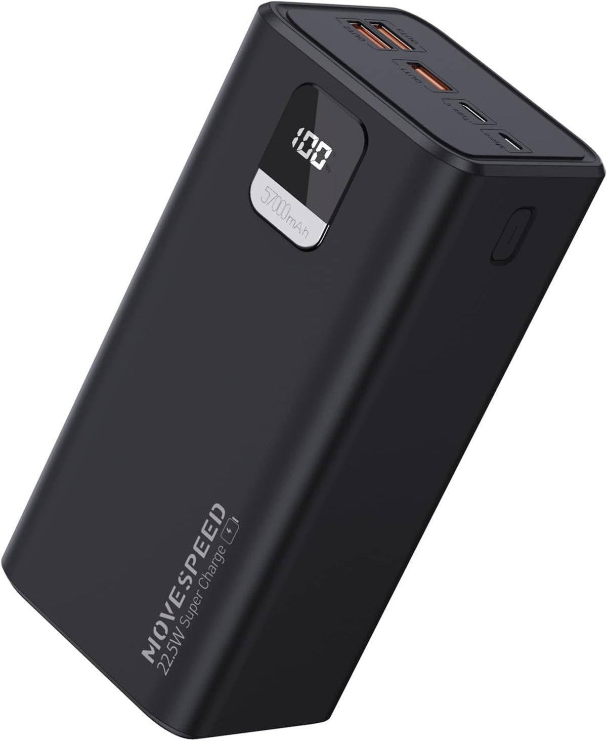 57000mAh Power Bank, 20W PD USB C & 22.5W QC Fast Charging, 4 Outputs & 2 Inputs, LED Display, Pack of 2 X818