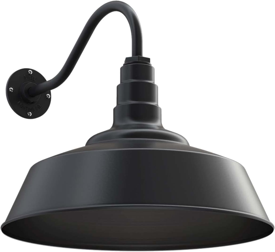 Black 20 inch Dome Barn Light S129