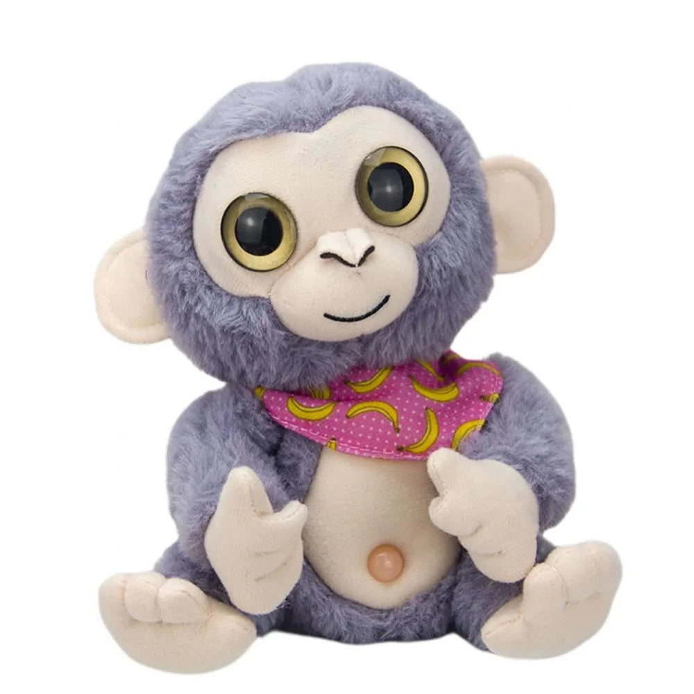 Talking Monkey Repeats What You Say Nodding Electric Interactive Animated Toy Speaking Plush Buddy, 7 Inch Z497