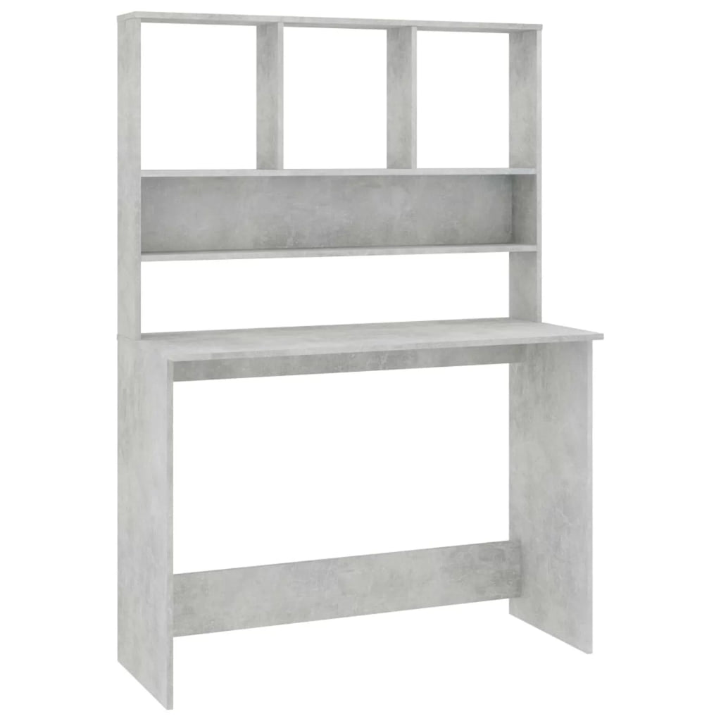 Desk with Shelves Concrete Gray B7591