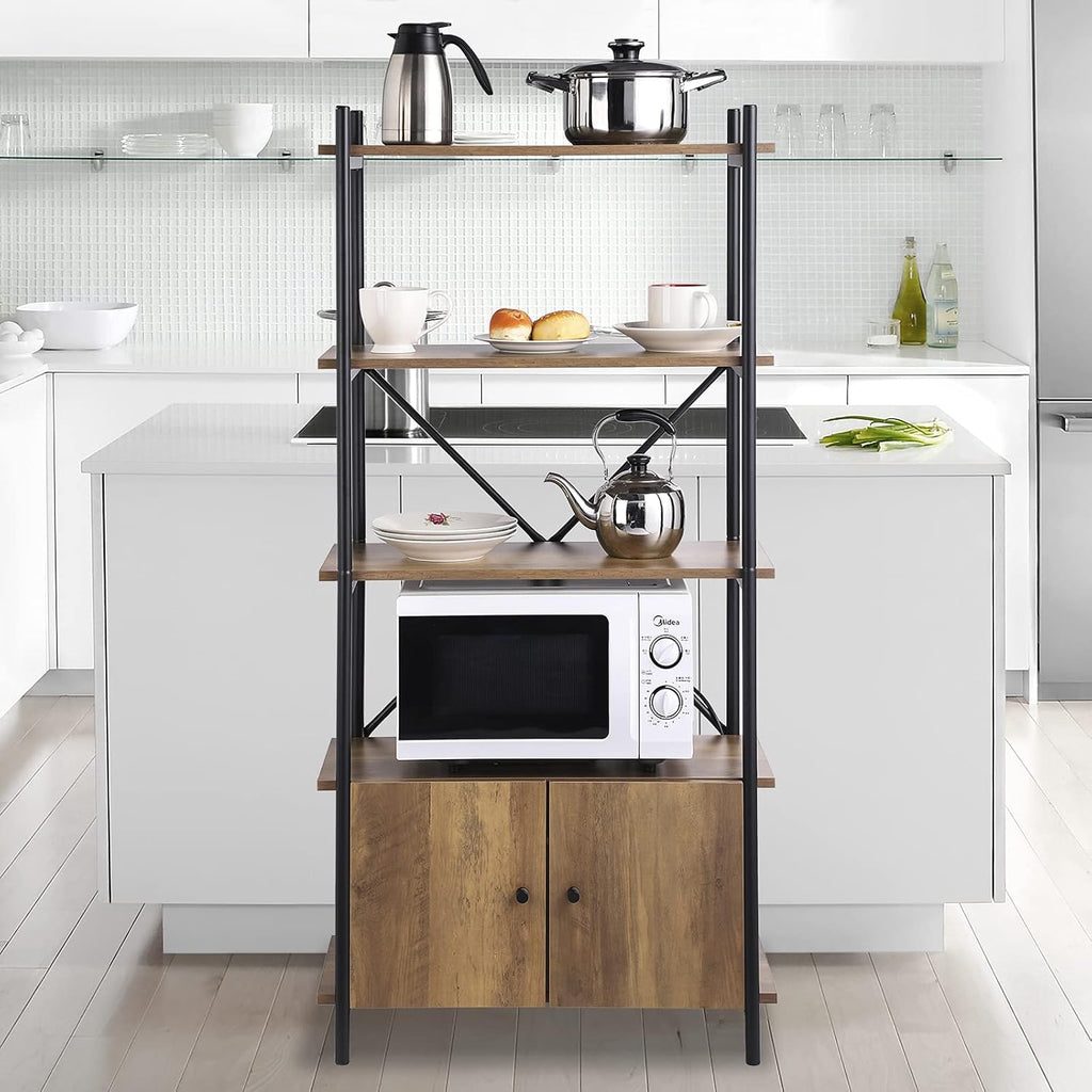 4-Tier Kitchen Storage Shelf with Cabinet R76339