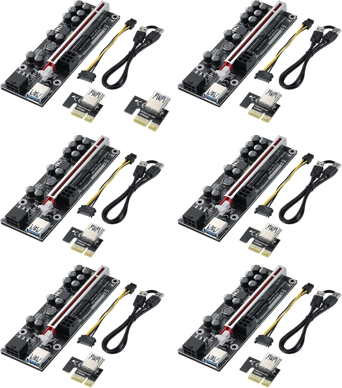 PCI-E 1X to 16X Riser Card with 24in USB 3.0 Extension Cable Q14279