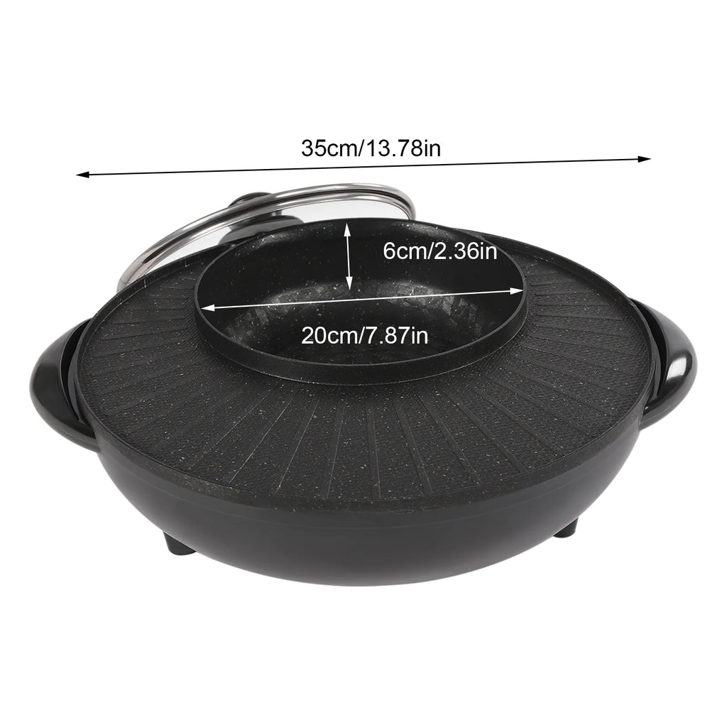 Portable Circular Hotpot Grill Combo Nonstick E1257