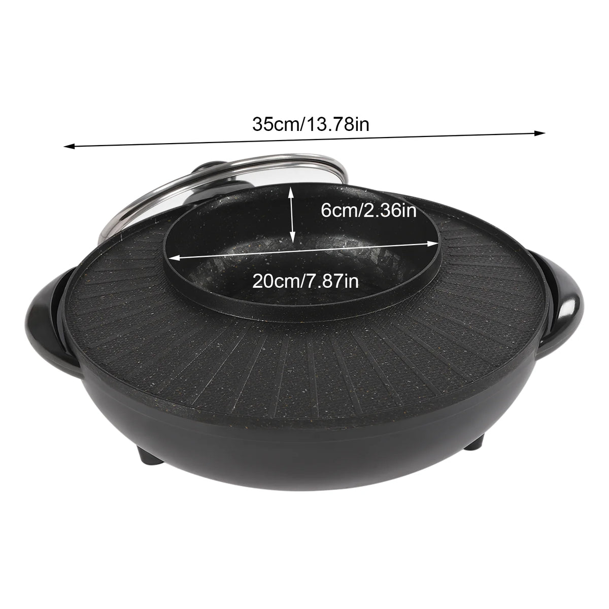 Portable Circular Hotpot Grill Combo Nonstick E1257
