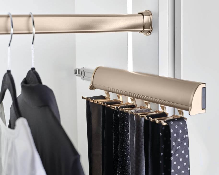 Matte Nickel Tie Rack Y346