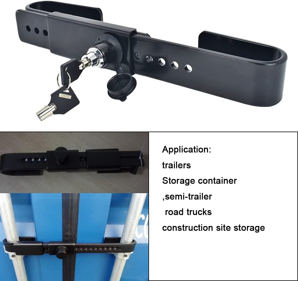 Steel Cargo Door Lock with 2 Tubular Keys P872152