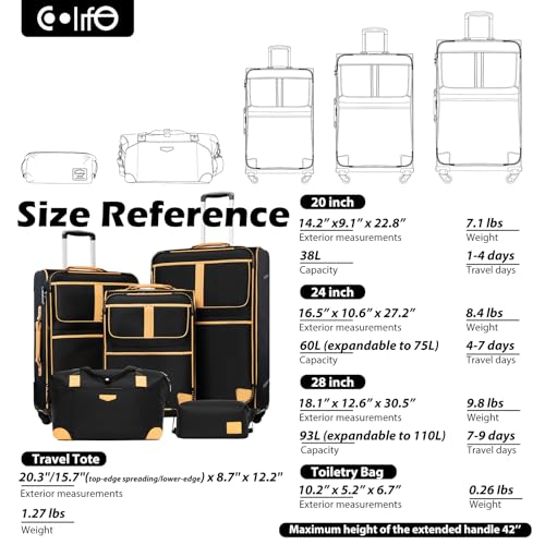 4 Piece Set Expandable Spinner Softshell Luggage W4252