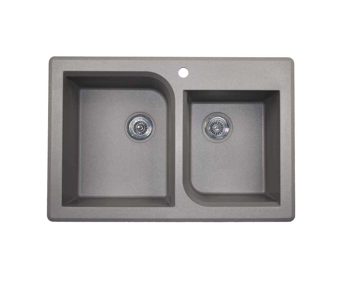 Granite Double Basin Drop-In Kitchen Sink Z85525