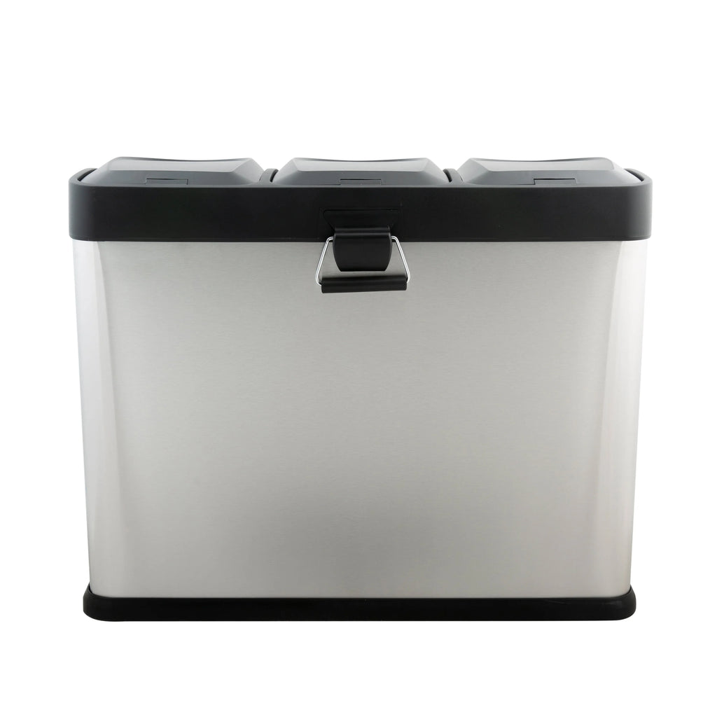 45 Liter 3 Compartment Stainless Recycle Bin O70272