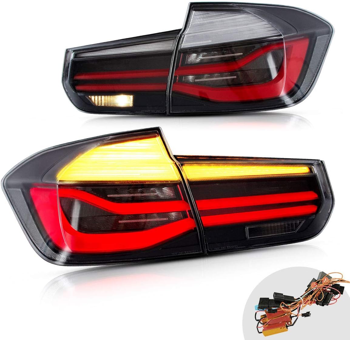 LED Sequential Tail Lights with Fiber Optic DRLs K159