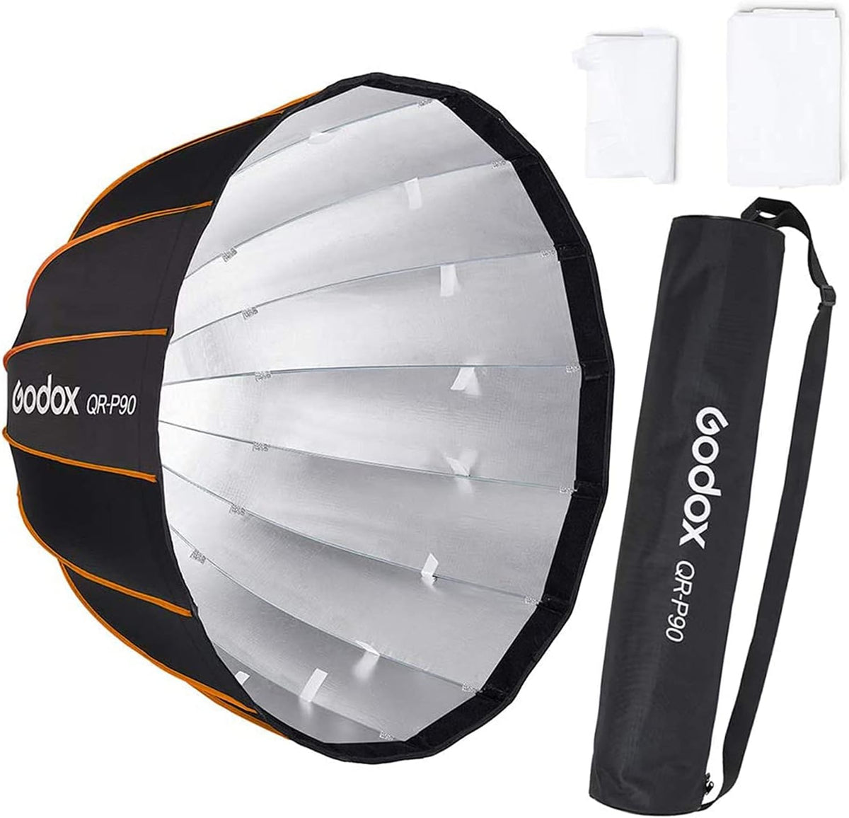 35.5 Inch Parabolic Softbox with Front & Inner Diffuser and Carrying Bag X135402