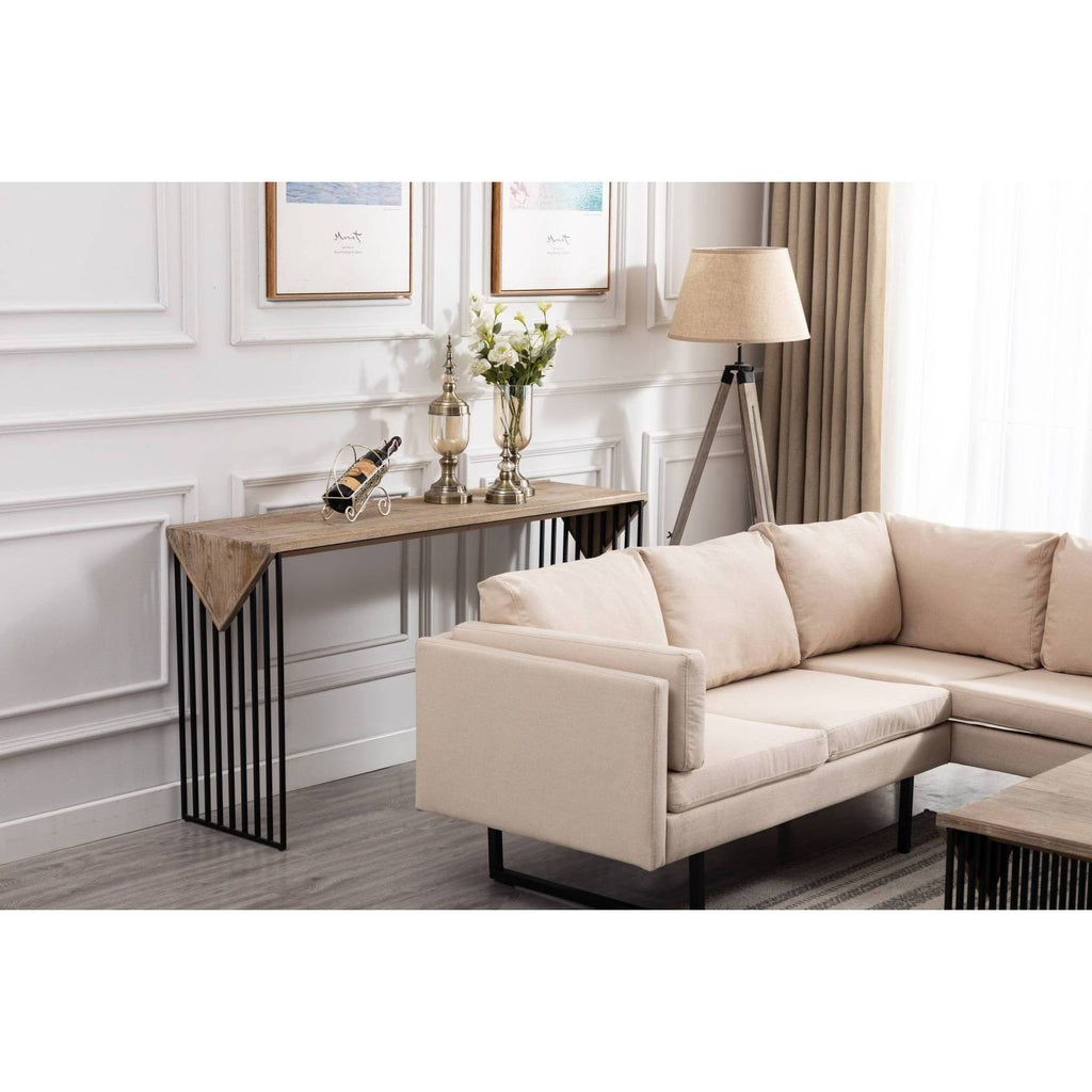 Natural Gray Console Table I304797