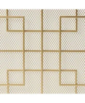 Gold Single Panel Iron Fire Screen Y5427