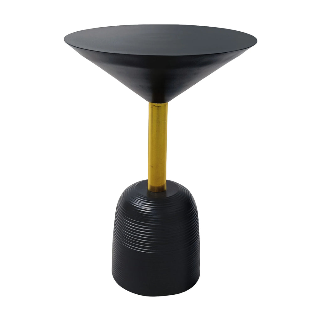 Round Black Side End Table W835539