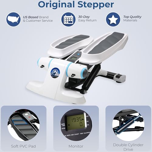 Adjustable Height Mini Stepper with Resistance Bands W24110