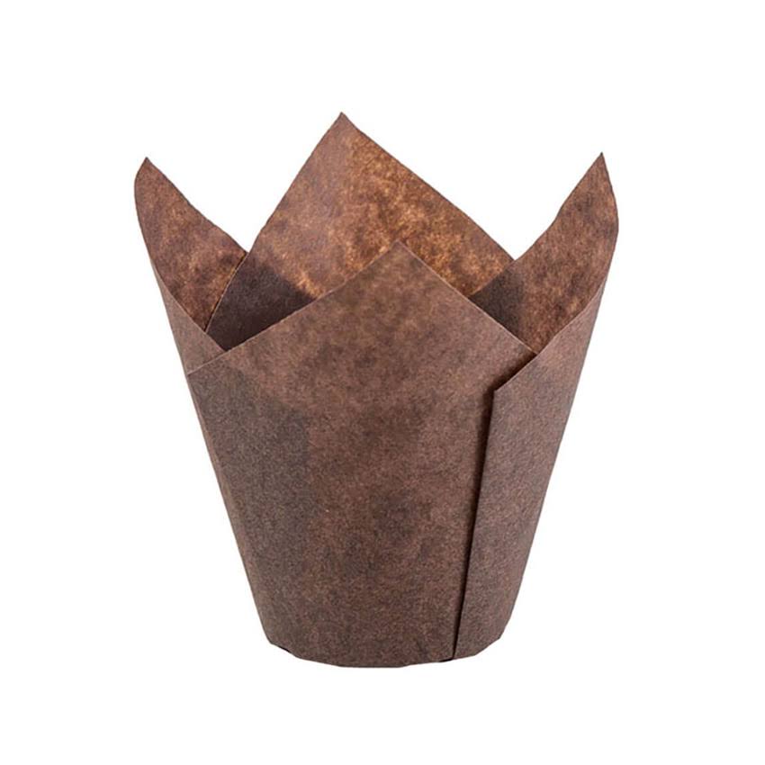 Brown Tulip Baking Cup A83278