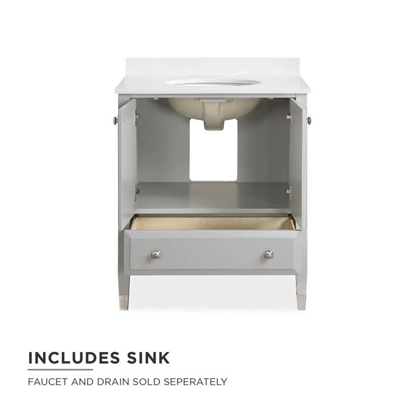 Gray Bathroom Vanity with Sink H315
