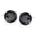 Black Diamond Stud Earrings in Sterling Silver P37154