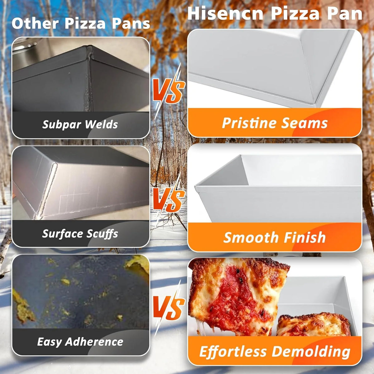 10x14x2.5 Inch Non Stick Hard Anodized Square Pizza Pan Y167448