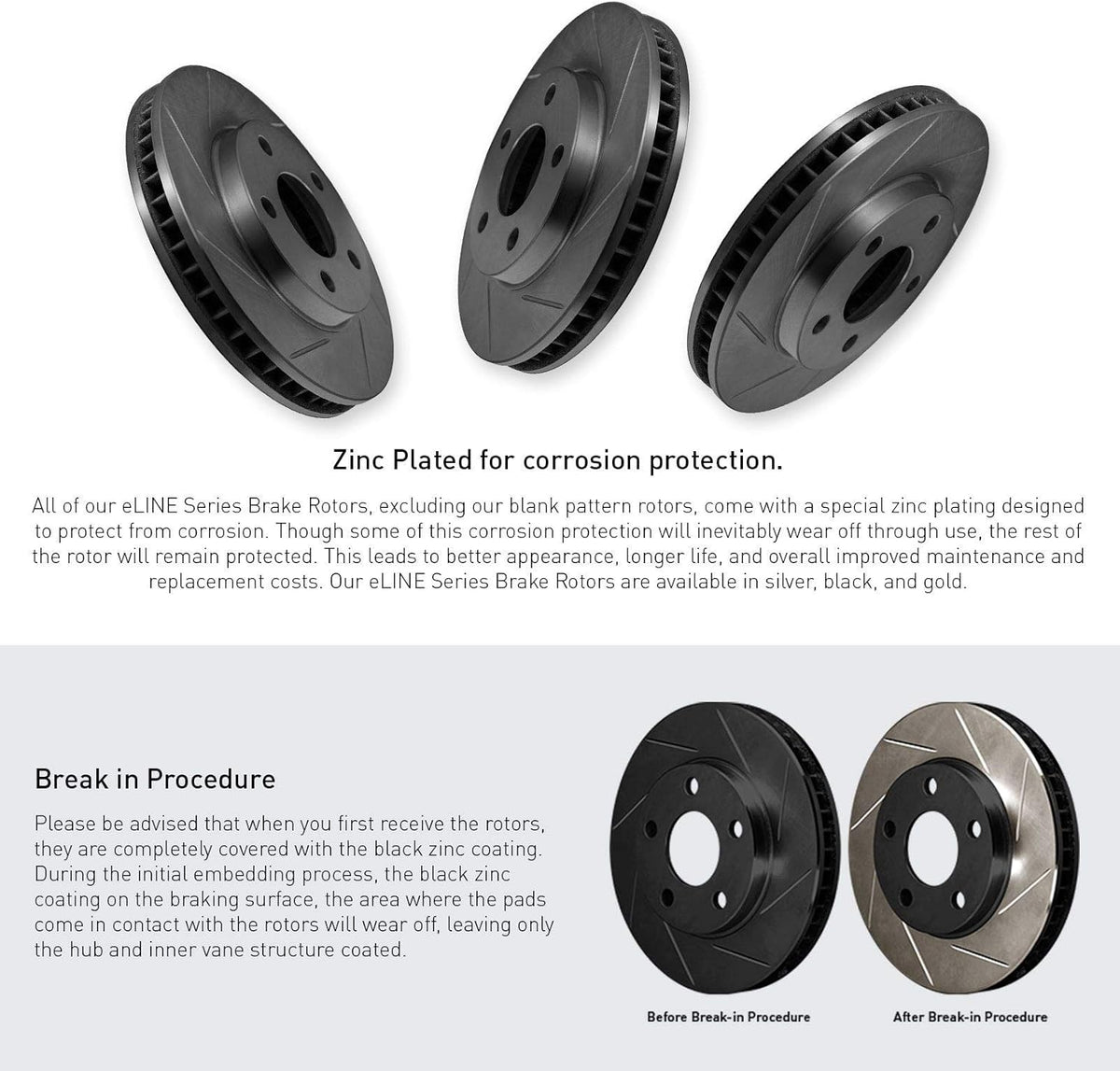 Black Slotted Brake Rotors Kit with Semi-Met Pads W63579