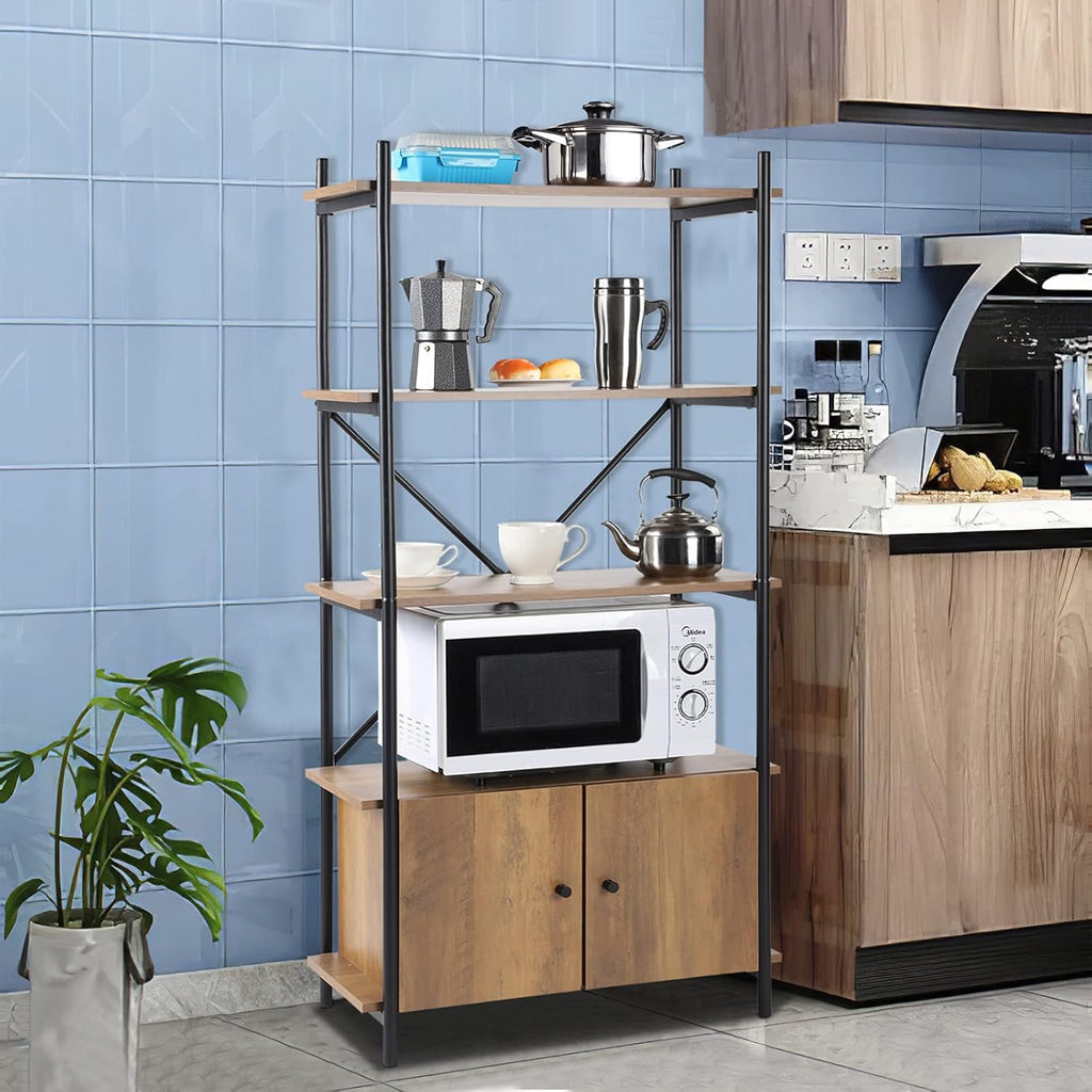 4-Tier Kitchen Storage Shelf with Cabinet R76339
