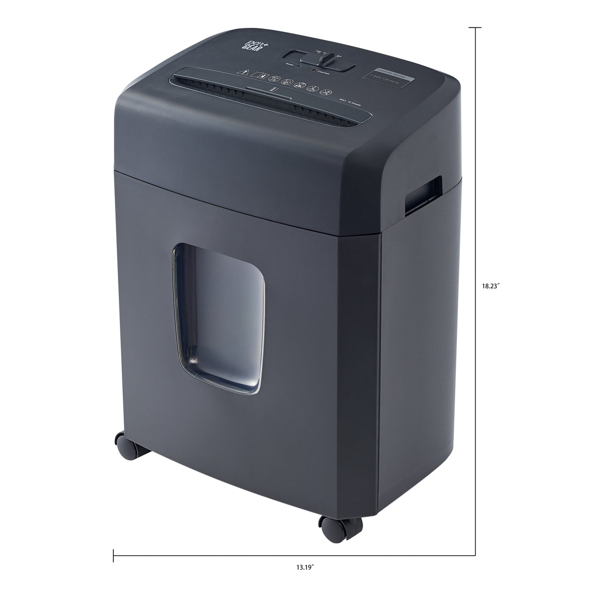 10-Sheet Cross-cut Paper Shredder with 4 Gallon Bin M665657