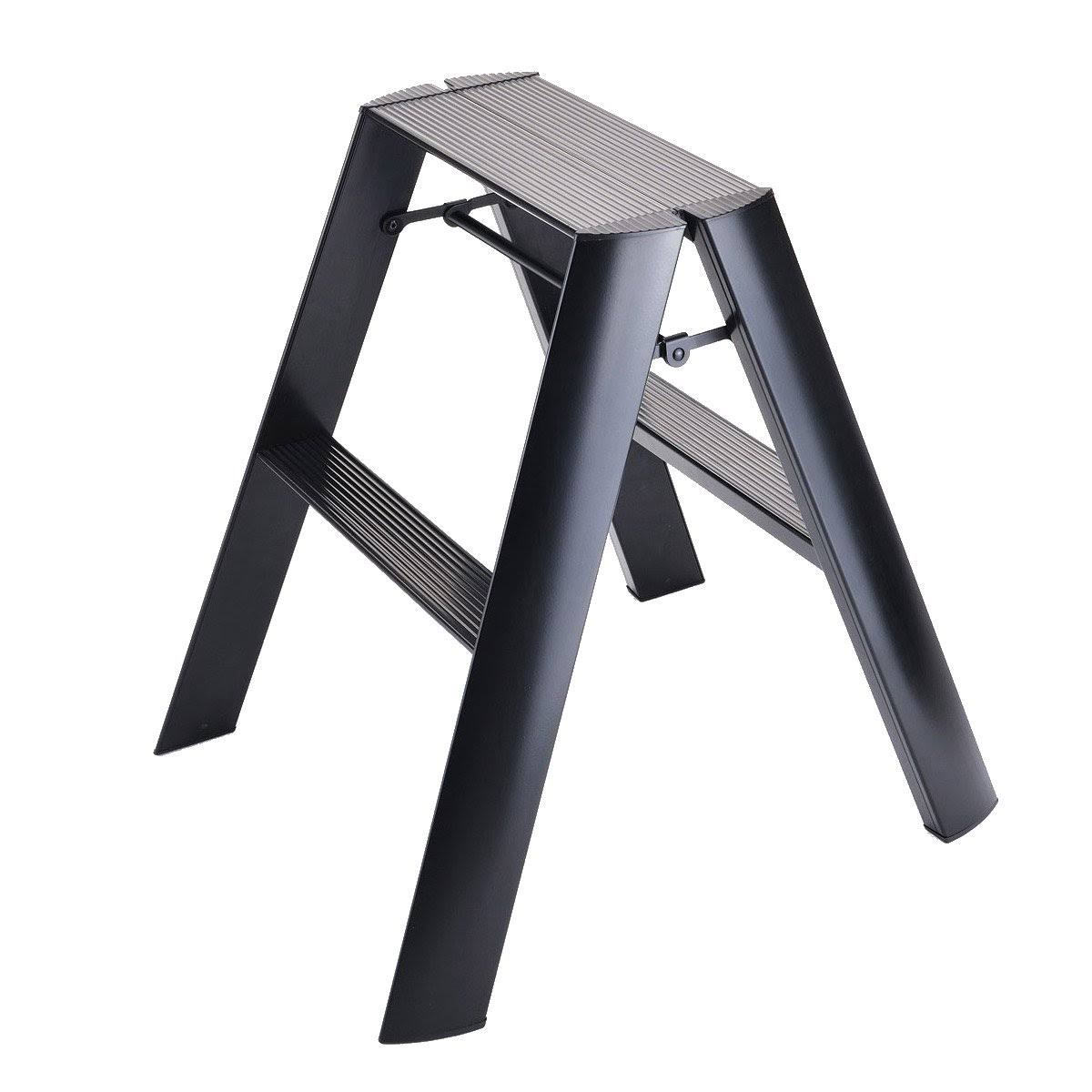 Black 2-Step Folding Step Ladder U316