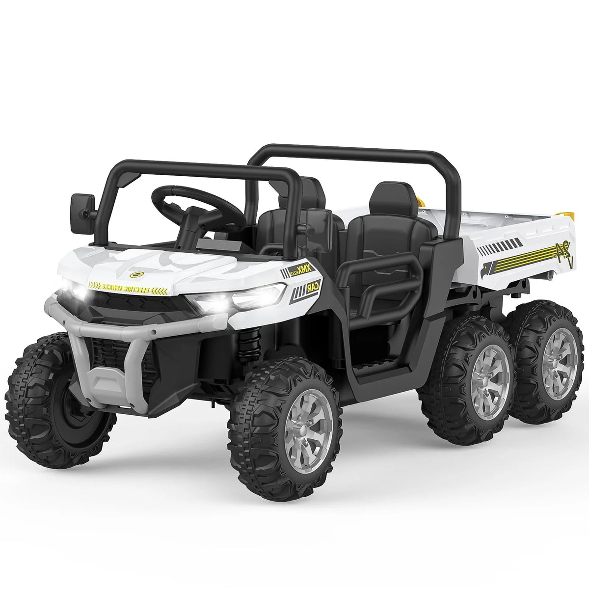 Remote Control Electric UTV, 2 Seater, 6 Wheels Ride On Dump Truck, Blue Z52035
