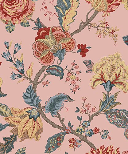 Victorian Jade Floral Peel and Stick Wallpaper U95871