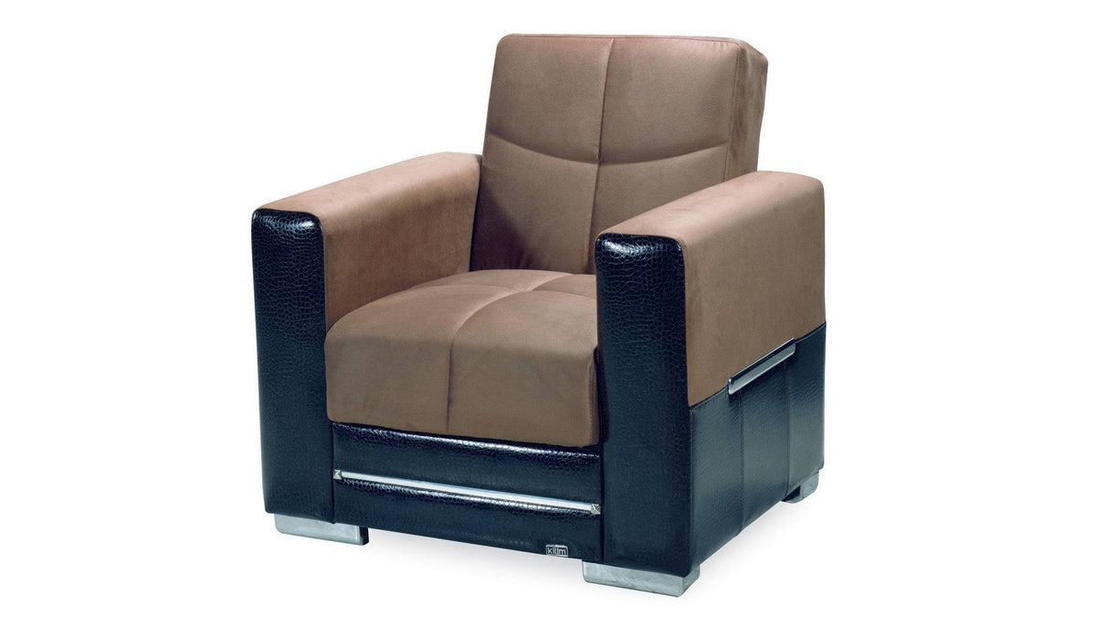 Brown Microsuede Sofa Bed J244