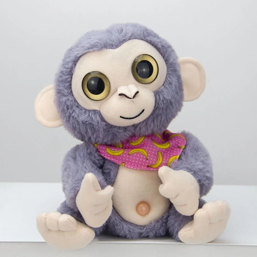 Talking Monkey Repeats What You Say Nodding Electric Interactive Animated Toy Speaking Plush Buddy, 7 Inch Z497