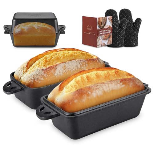 Cast Iron 9x5 Inch Loaf Pan with Lid 2 Piece Set G7321