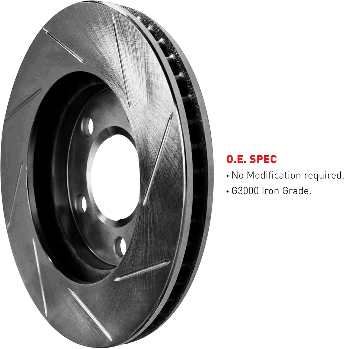 Black Slotted Brake Rotors Kit with Semi-Met Pads W63579