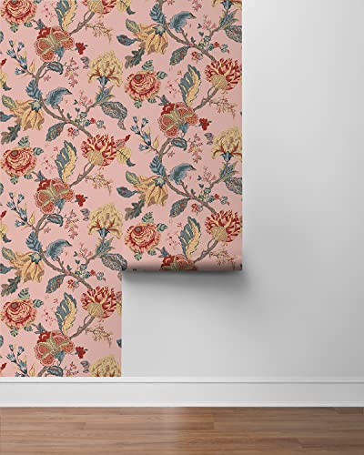 Victorian Jade Floral Peel and Stick Wallpaper U95871