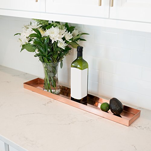 Copper Rectangular Windowsill Plant Tray, 29-in Z475