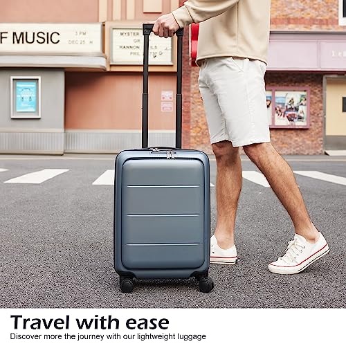 Night Navy 20in ABS+PC Carry On Spinner Suitcase C121
