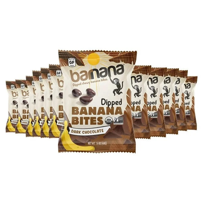 Organic Dark Chocolate Banana Bites 1.4 oz Pack of 12 Z797