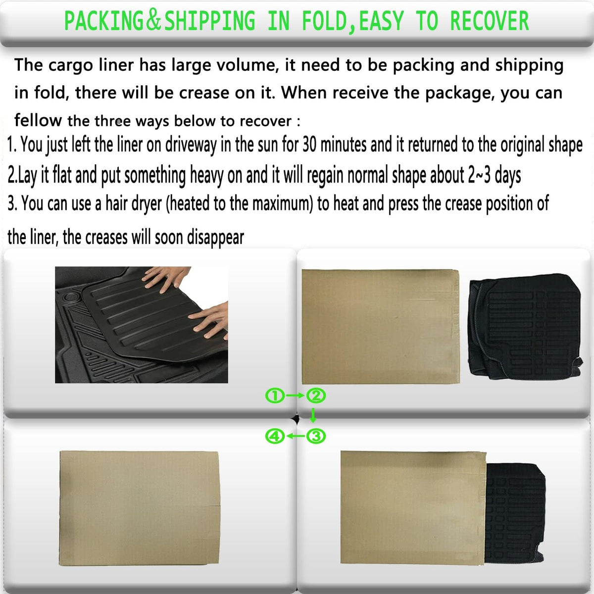Black TPO Cargo Liner Pack of 2 O6832