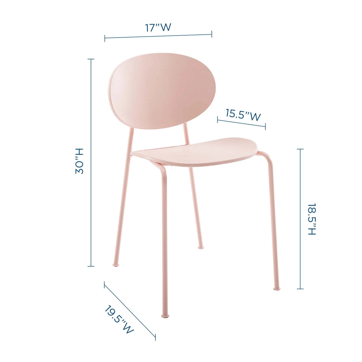 Pink Dining Side Chair Set of 2 G145