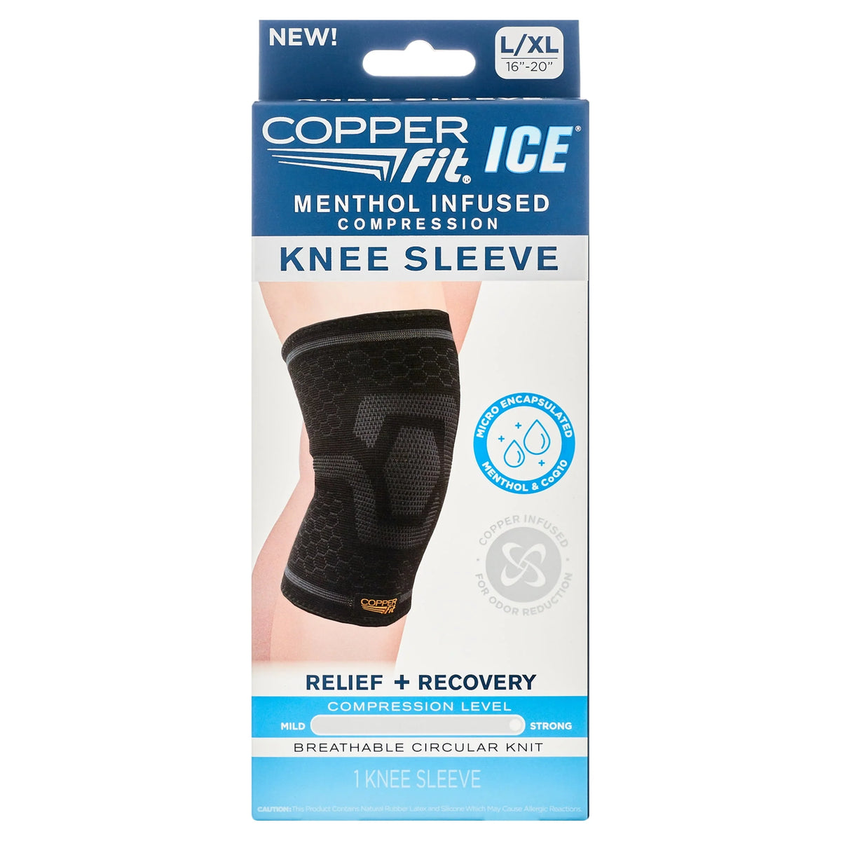 Black Large/XL Knee Compression Sleeve G67831