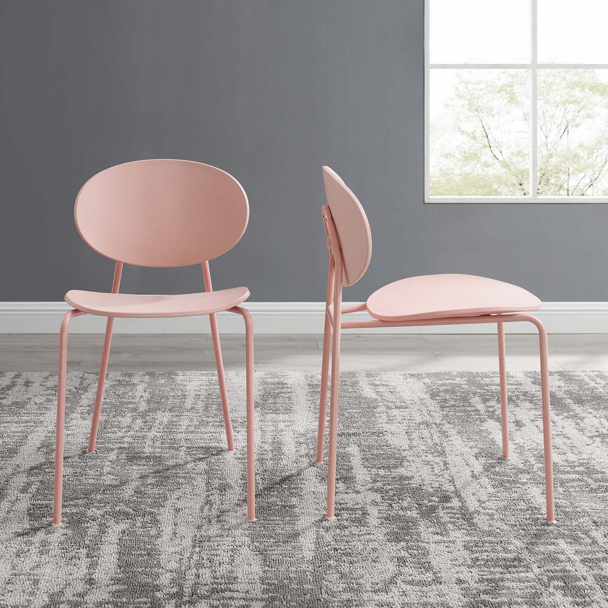 Pink Dining Side Chair Set of 2 G145