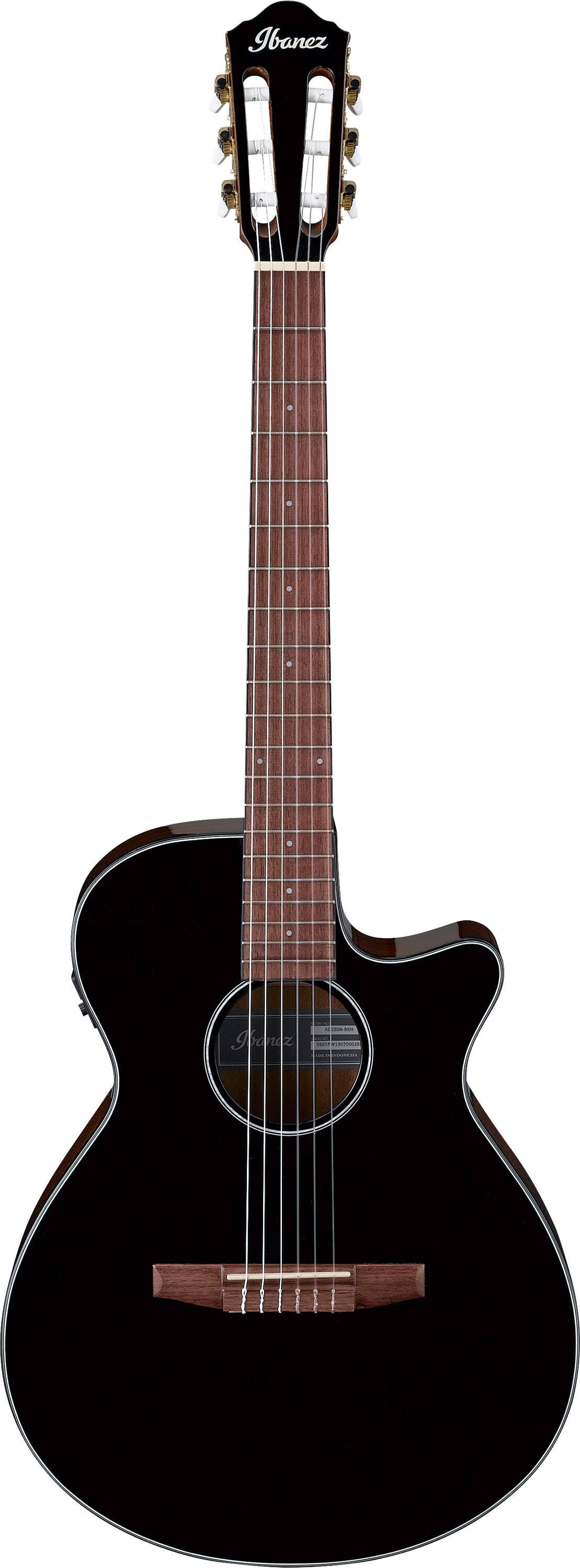 Black High Gloss Acoustic-Electric Guitar H379