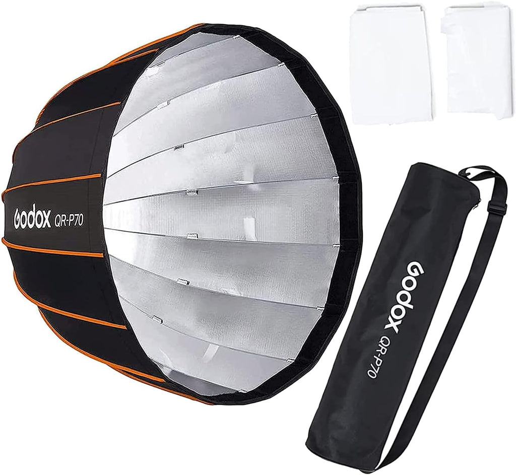 35.5 Inch Parabolic Softbox with Front & Inner Diffuser and Carrying Bag X135402
