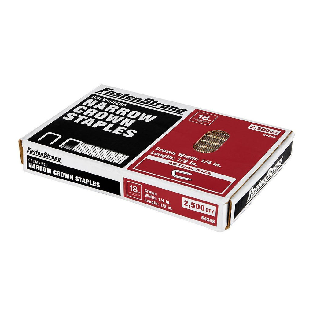 18 GA 1/2 in. Galvanized Staples, 2500 Piece W589411