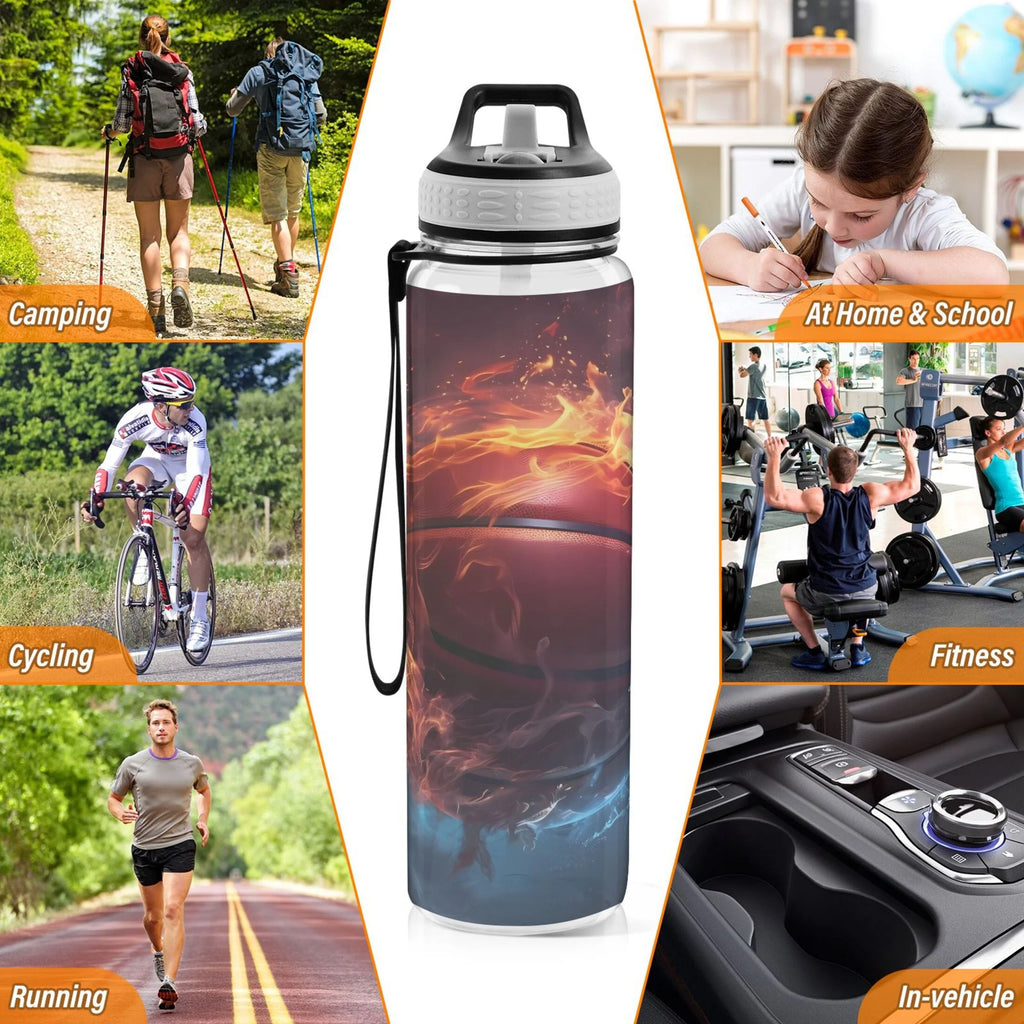 32oz Tritan Leakproof Clear Sports Water Bottle C587